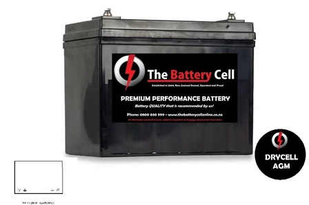 THE BATTERY CELL 12v 75ah AGM CYCLING Battery