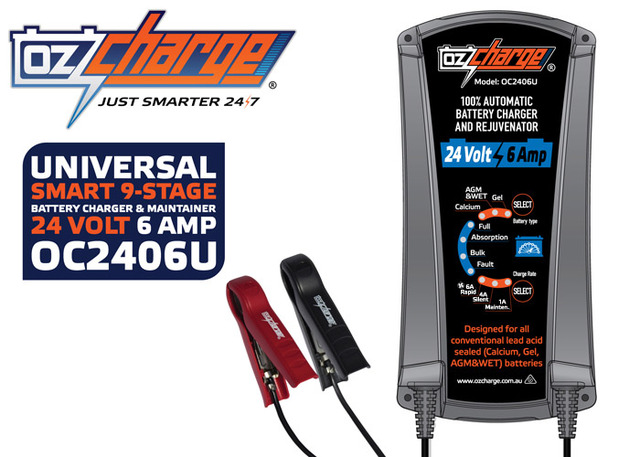The charger OC2406U Battery Charger and Maintainer is designed for 