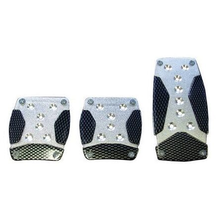 Manual Pedal Pad Kit Silver Automotive by WILDCAT