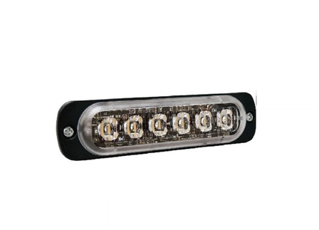 12-24v Low Profile LED Warning Light with 23 flashing patterns RED