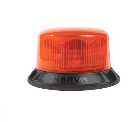 9-33 VOLT -SHORT PROFILE EUROTECH II LED STROBE/ROTATOR -AMBER, FLANGE BASE