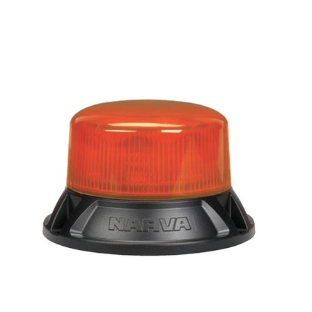 9-33 VOLT SHORT PROFILE EUROTECH HD LED STROBE/ROTATOR -AMBER, FLANGE BASE