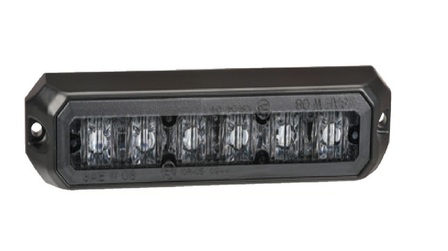 Low Profile High Powered with Multiple Flashes LED Warning Light 6 X 1W LEDS AMBER with smoked lens